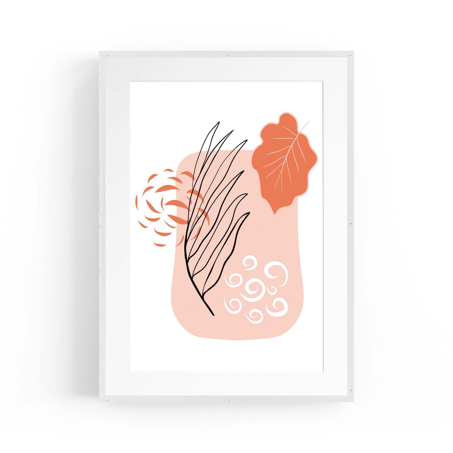 Abstract House Plant Minimal Living Room Wall Art #6 - The Affordable Art Company