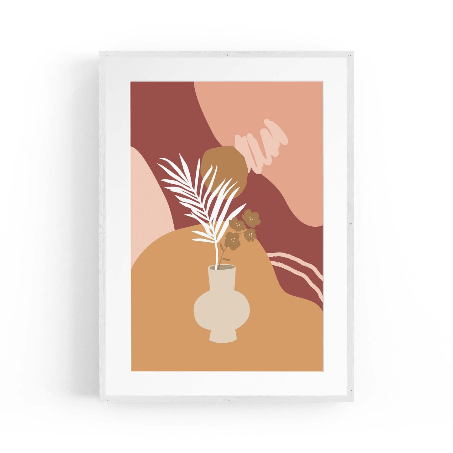 Abstract House Plant Minimal Living Room Wall Art #38 - The Affordable Art Company