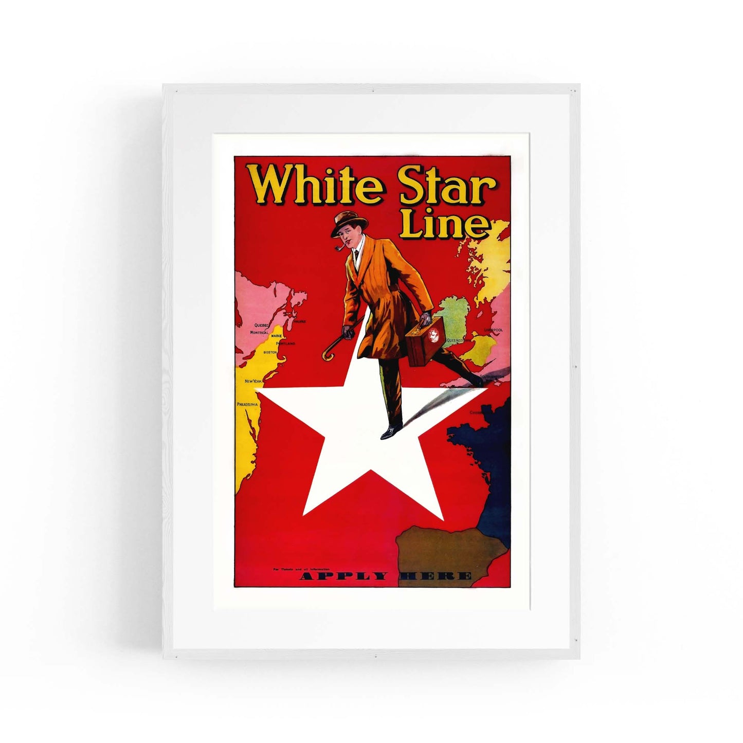 White Star Line Vintage Shipping Advert Wall Art #4 - The Affordable Art Company