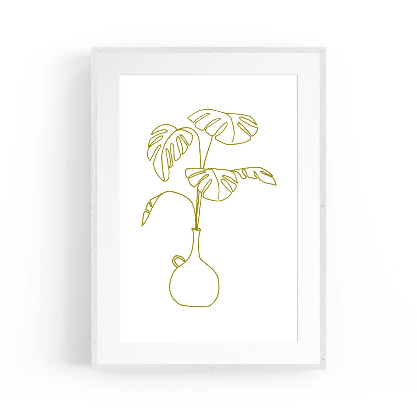 Abstract House Plant Minimal Living Room Wall Art #14 - The Affordable Art Company