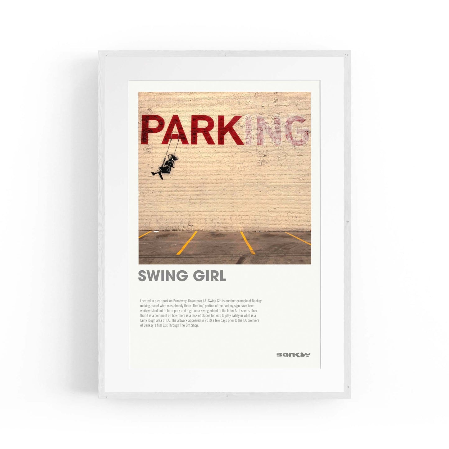 Banksy "Swing Girl" Graffiti Gallery Style Wall Art - The Affordable Art Company