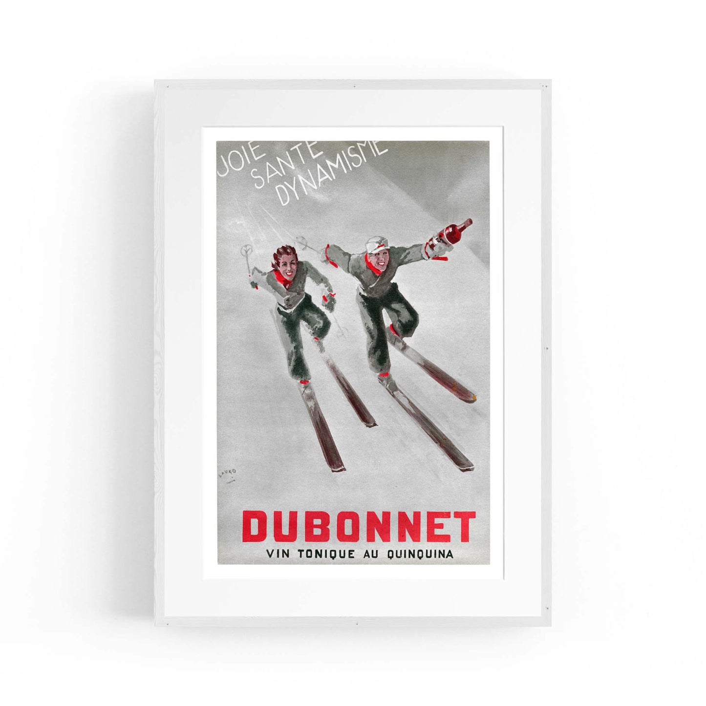 Dubonnet Aperitif Vintage Ski Advert Wall Art - The Affordable Art Company