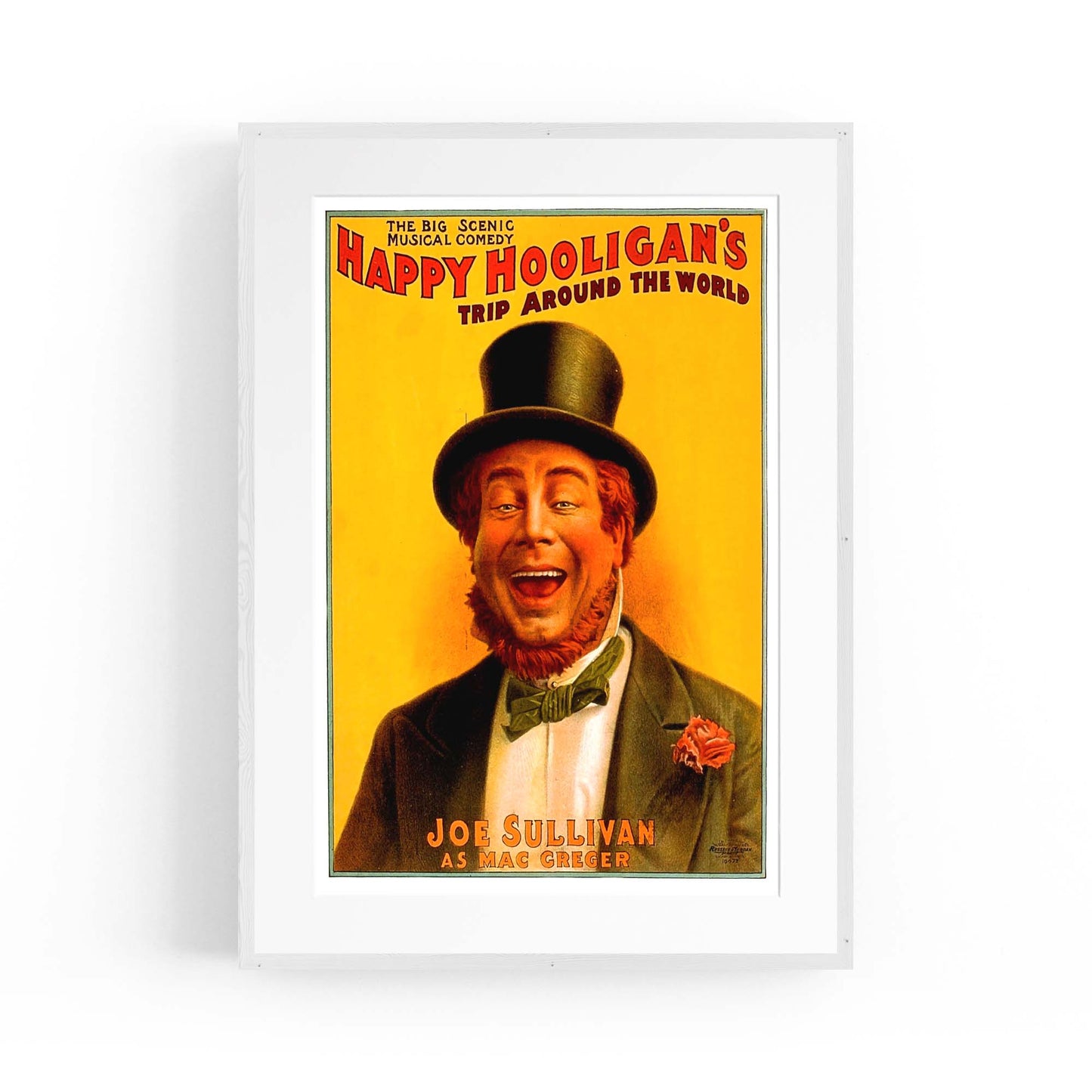 Happy Hooligan Irish Vintage Bar Advert Wall Art - The Affordable Art Company