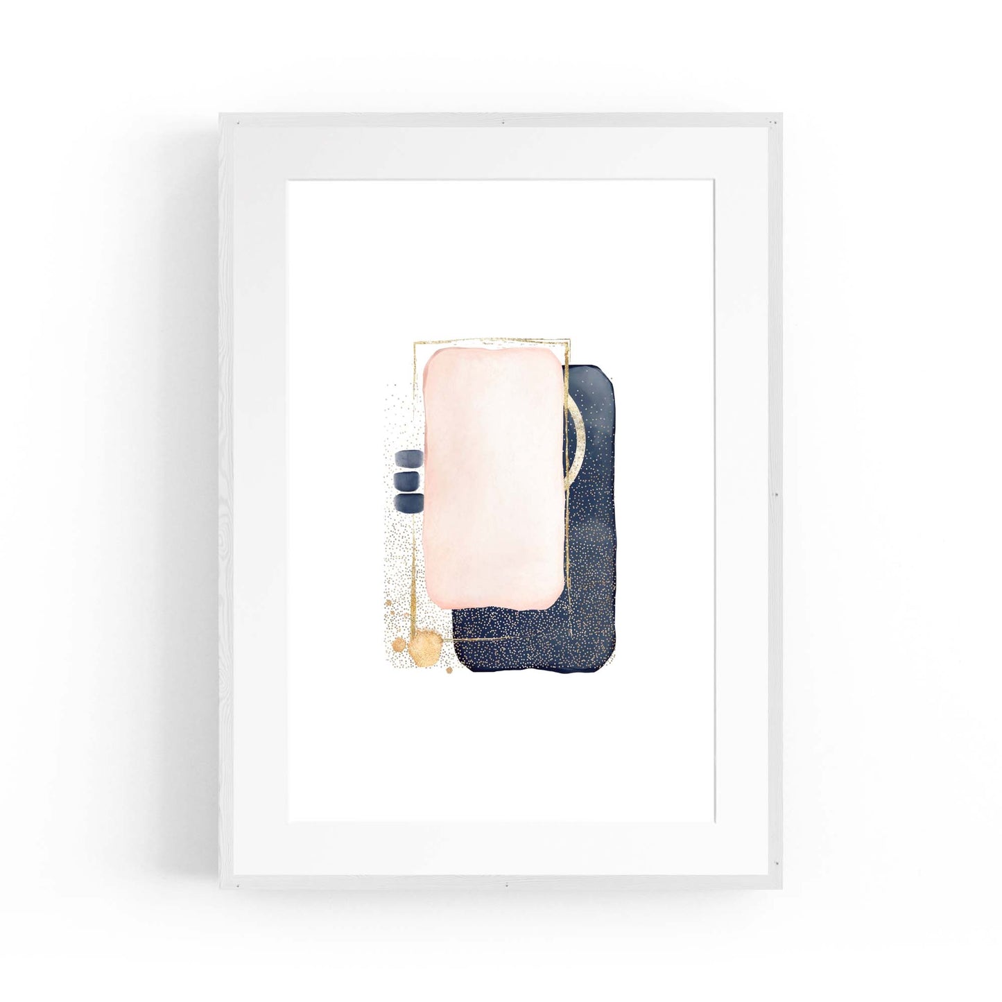 Blue Abstract Painting Minimal Modern Wall Art #10 - The Affordable Art Company
