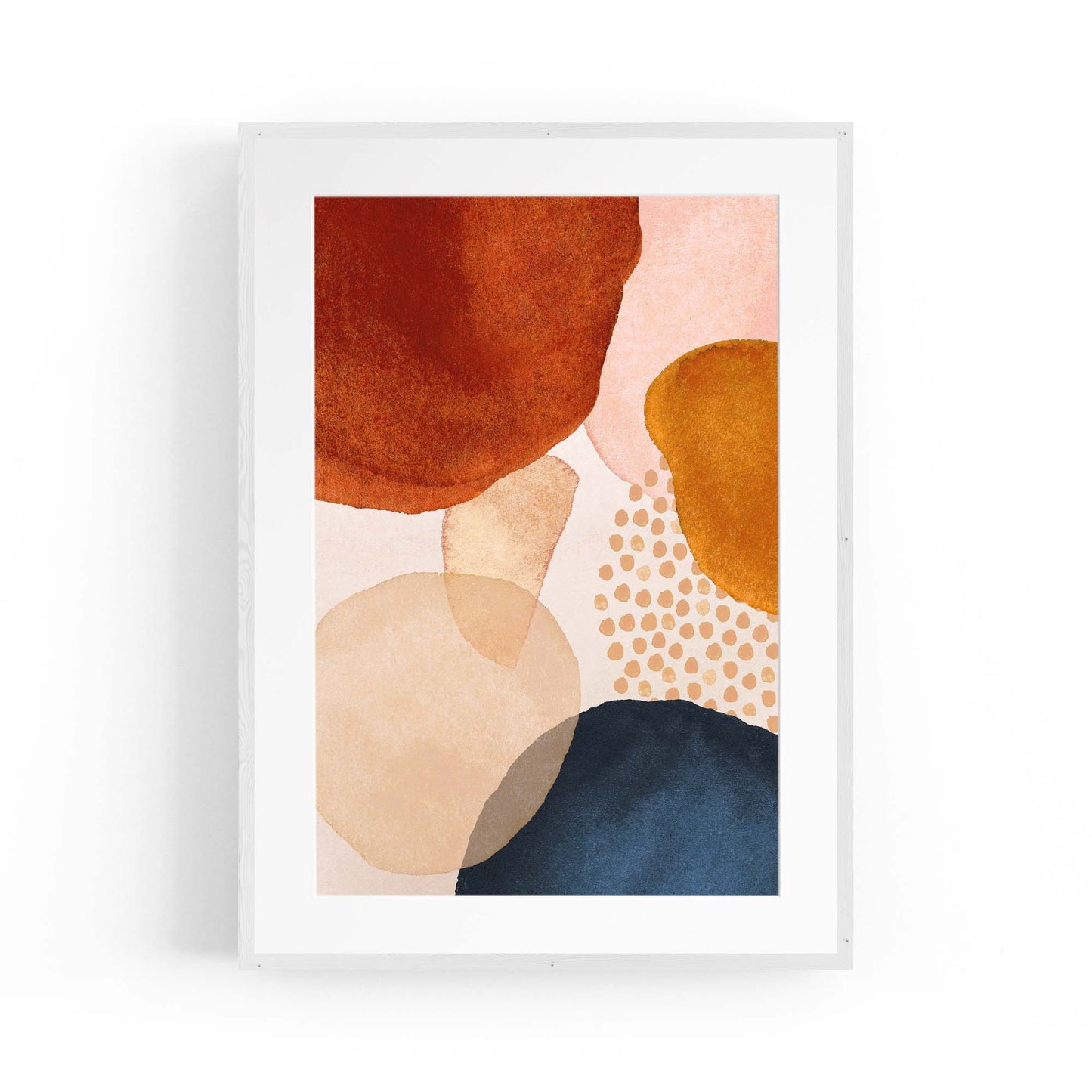 Abstract Modern Watercolour Shapes Painting Wall Art #6 - The Affordable Art Company