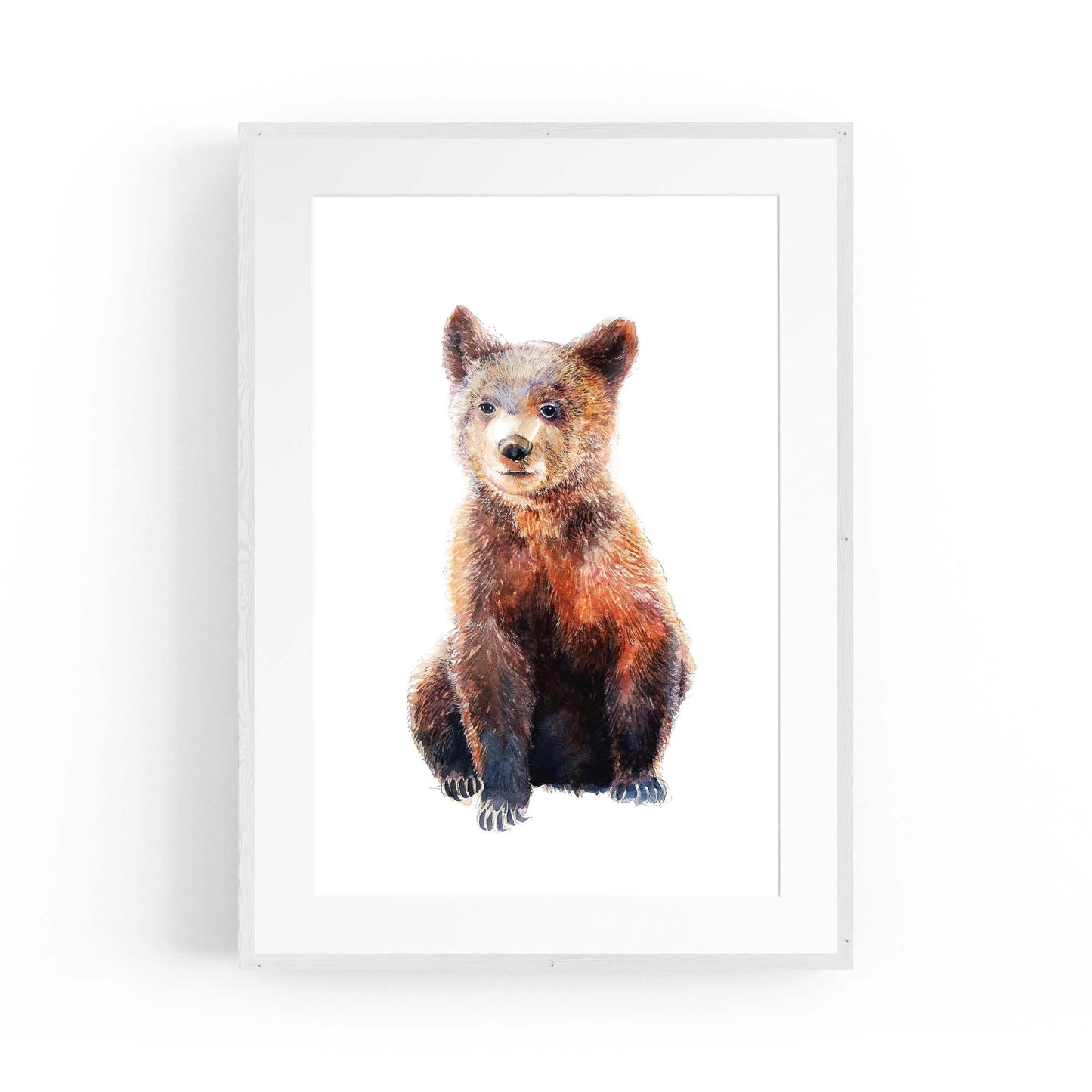 Watercolour Bear Painting Animal Nursery Wall Art - The Affordable Art Company
