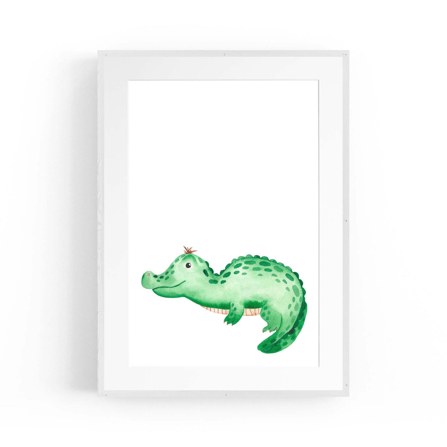 Cute Cartoon Crocodile Boys Bedroom Wall Art - The Affordable Art Company