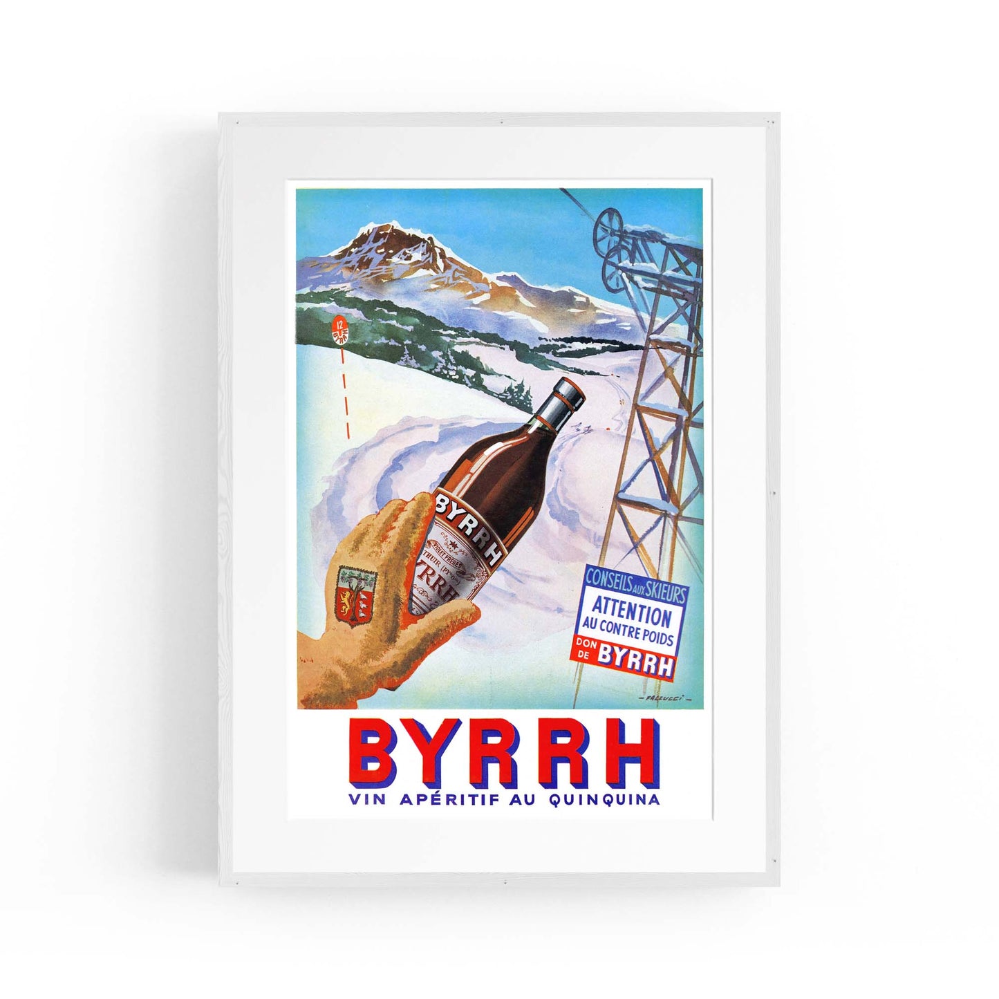 Winter Byrrh Vintage Drinks Advert Wall Art - The Affordable Art Company