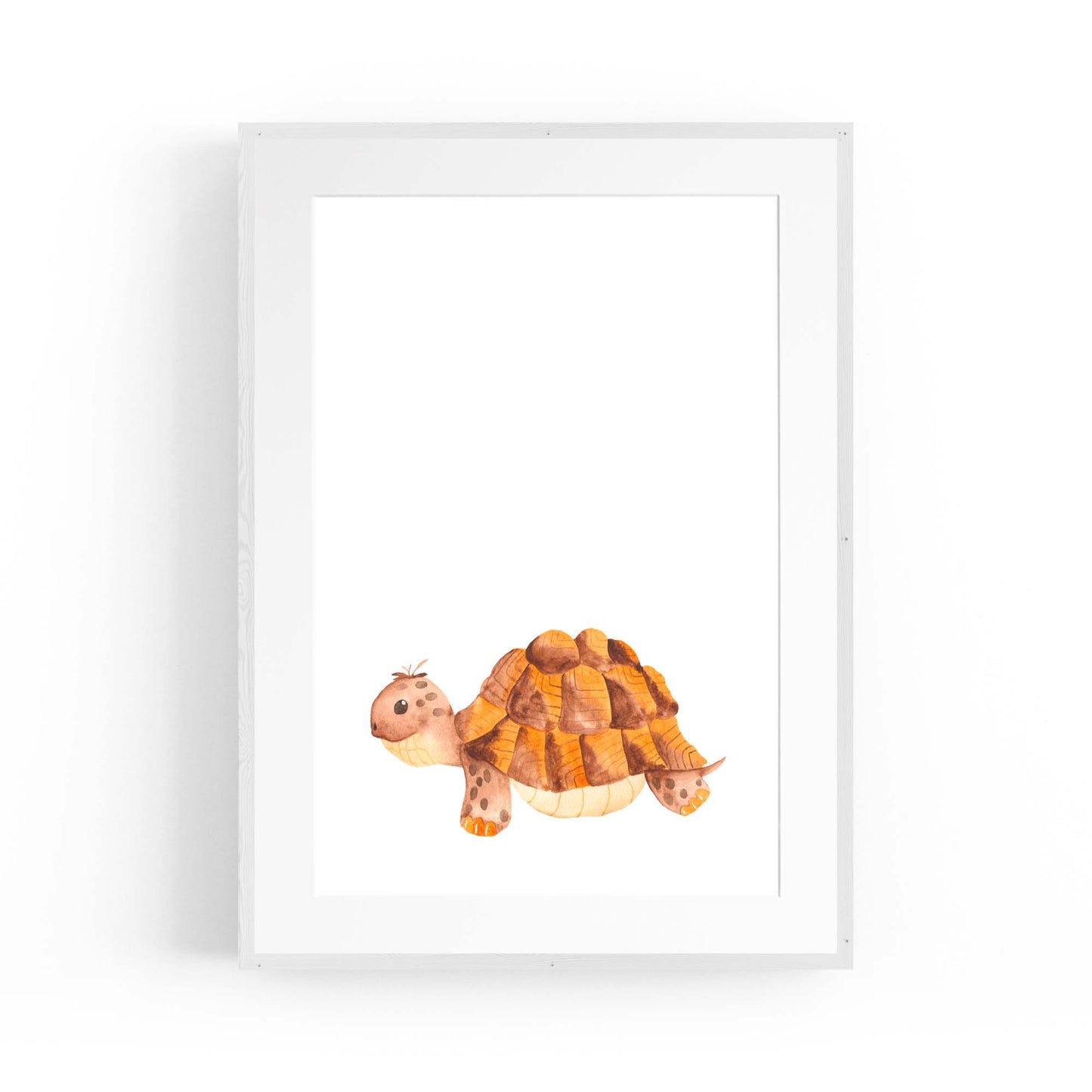 Cartoon Tortoise Cute Nursery Baby Animal Art #2 - The Affordable Art Company