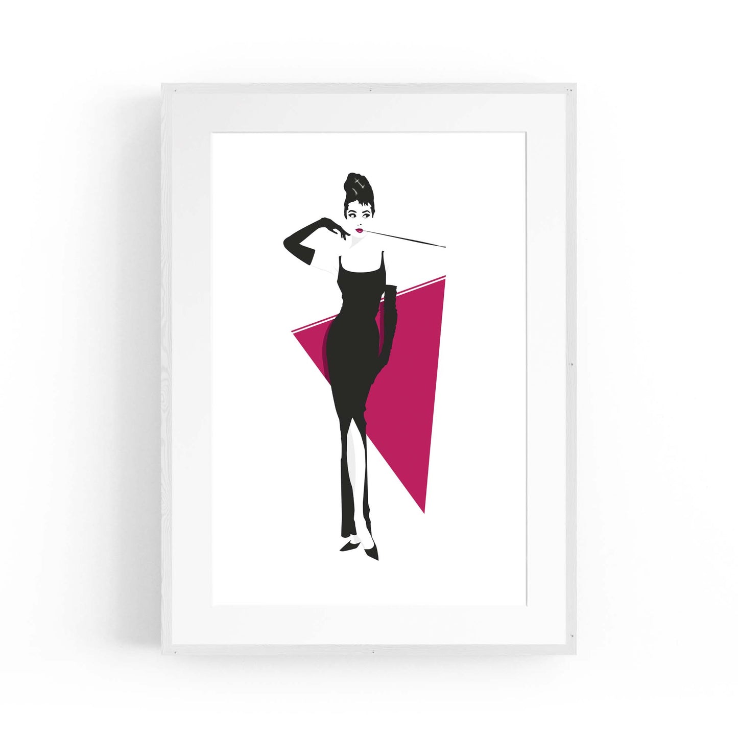 Audrey Hepburn Fashion Minimal Bedroom Wall Art #2 - The Affordable Art Company