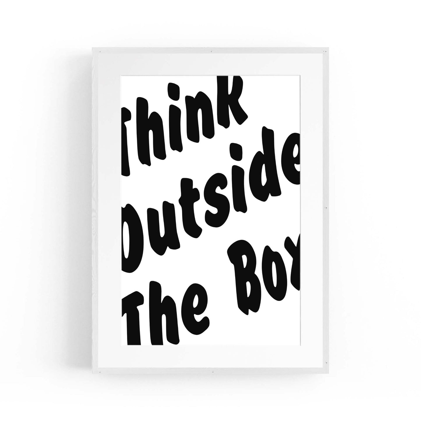 Think Outside The Box Office Work Quote Wall Art - The Affordable Art Company