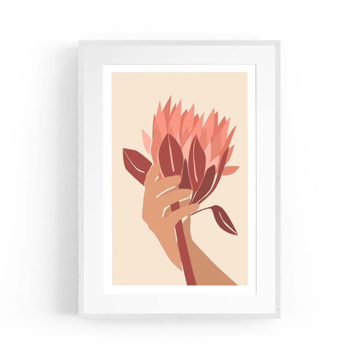 Minimal Floral Abstract Flower Drawing Wall Art #2 - The Affordable Art Company