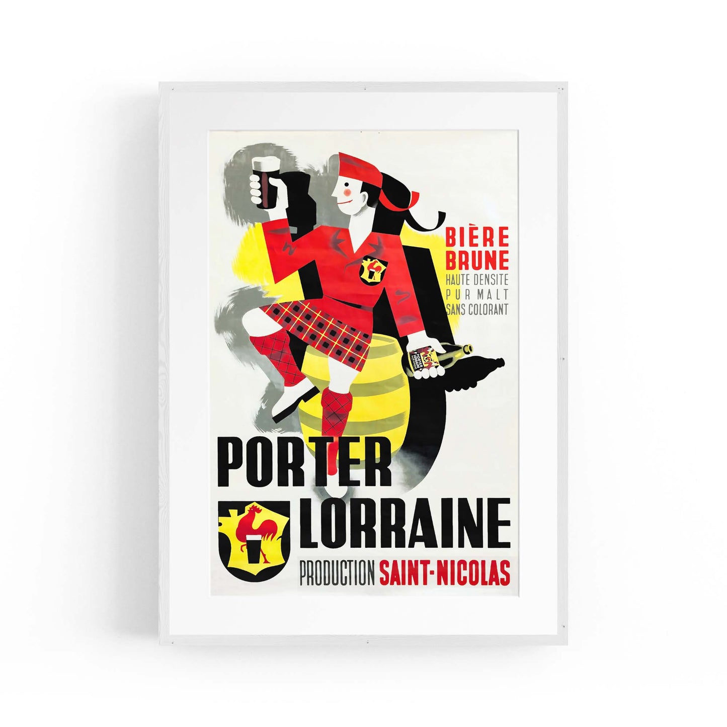 Porter Lorraine Vintage Drinks Advert Wall Art - The Affordable Art Company