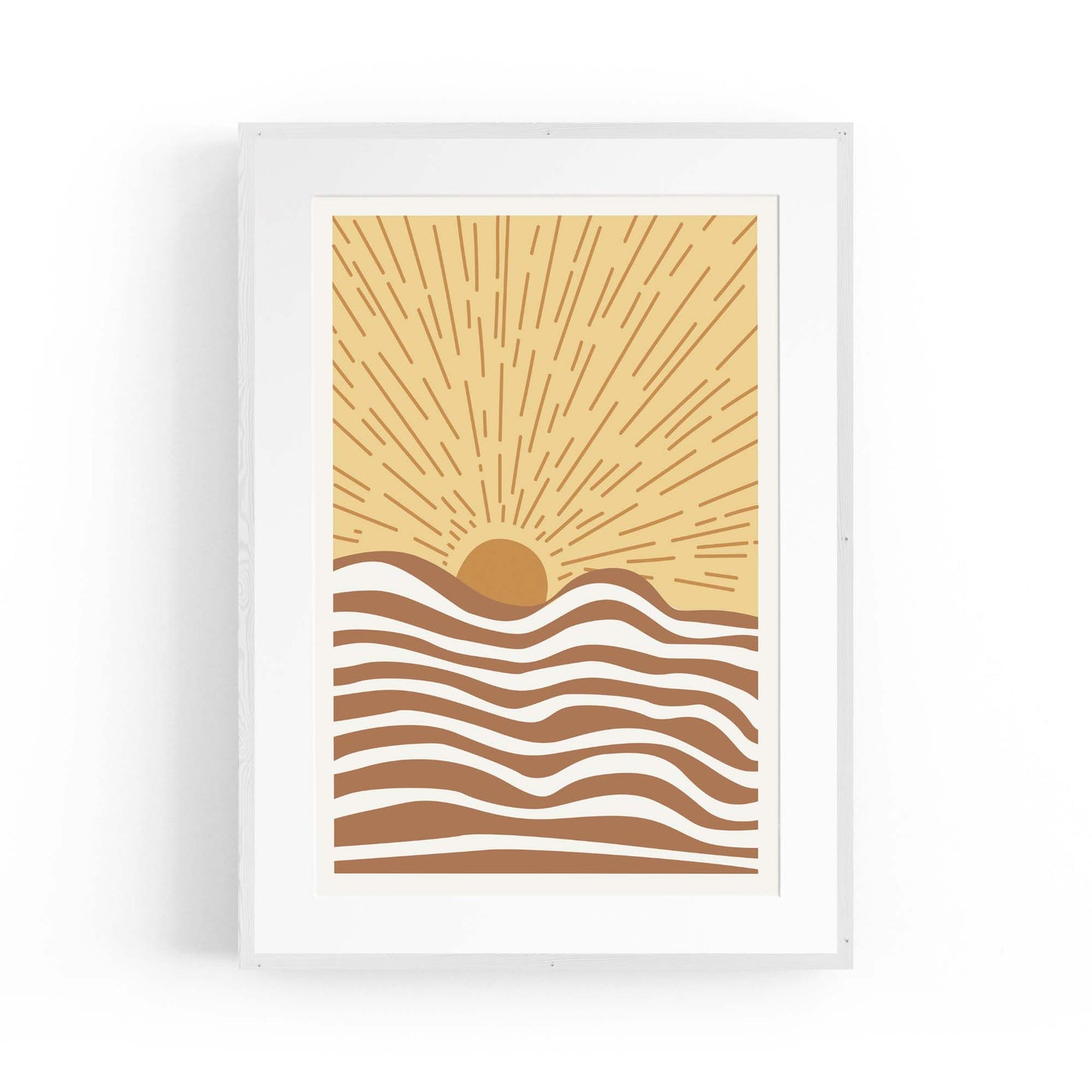 A New Day Sunset Minimal Abstract Wall Art - The Affordable Art Company