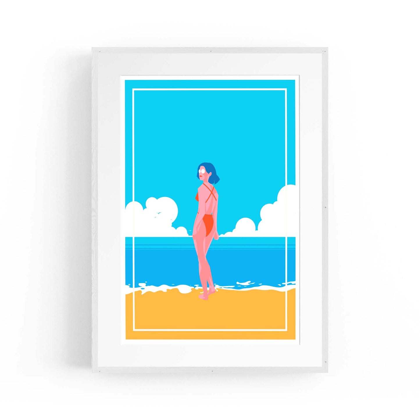 Retro Beach Summer Fashion Fun Glamour Wall Art #1 - The Affordable Art Company