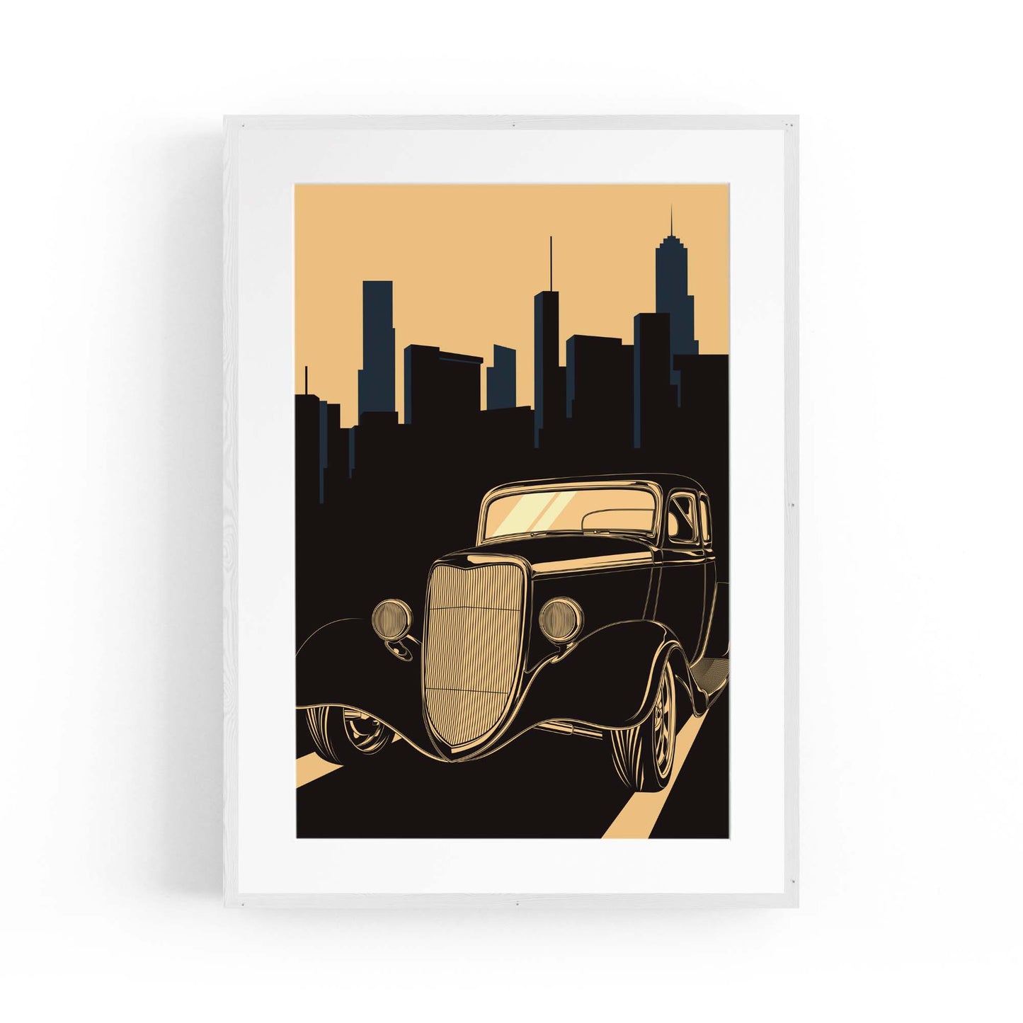 Art Deco Car Vintage Retro New York Wall Art #4 - The Affordable Art Company