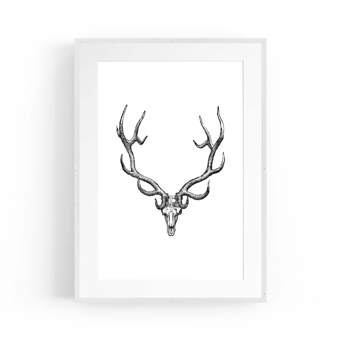 Wapiti Skull Man Cave Afrian Hunting Wall Art - The Affordable Art Company