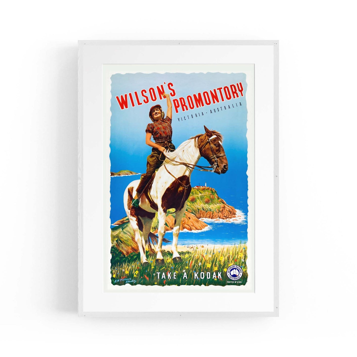 Vintage Wilson's Promontory Melbourne Victoria Art - The Affordable Art Company