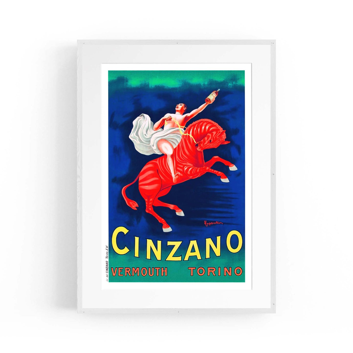 Vintage Cinzano Advert Italian Restaurent Wall Art - The Affordable Art Company