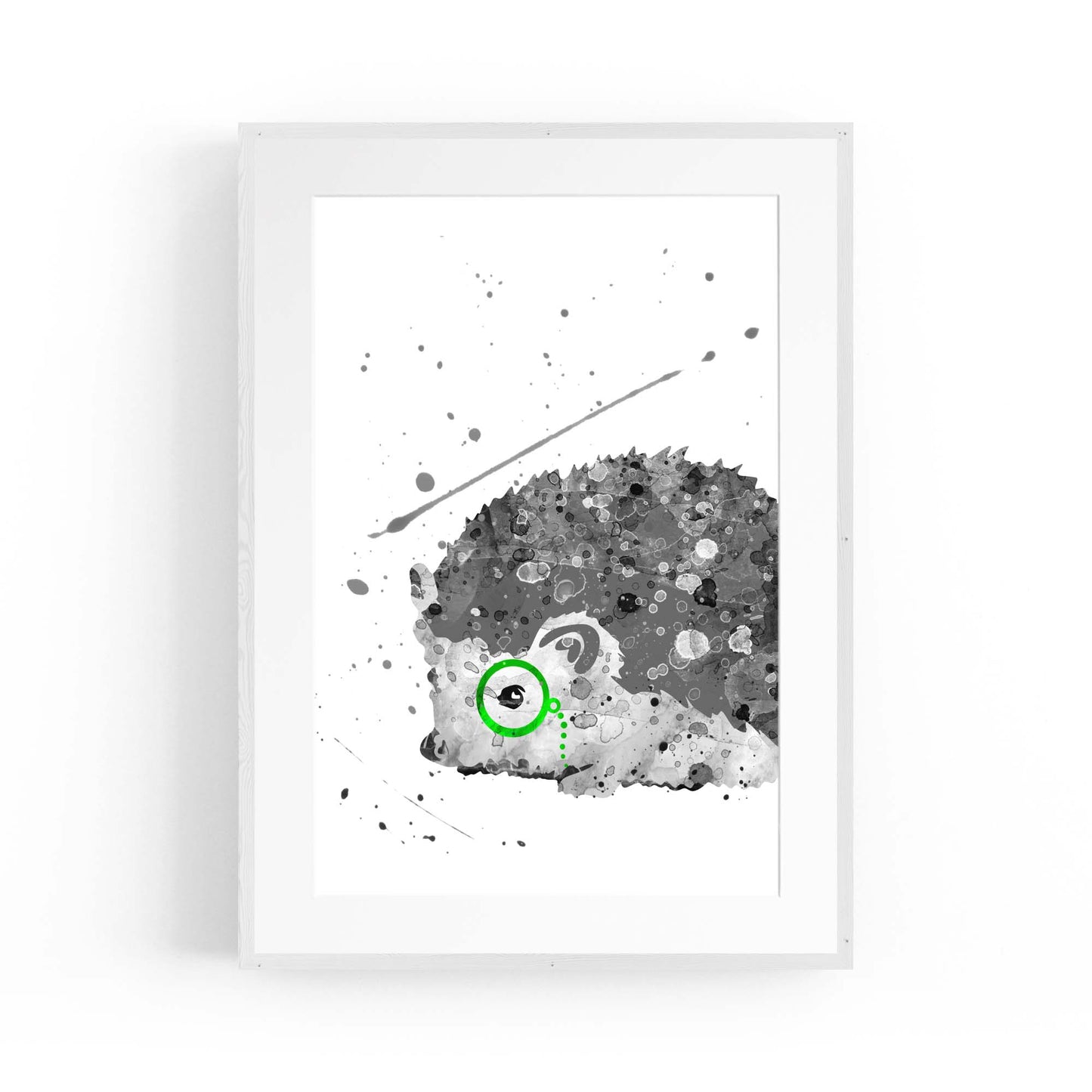 Hedgehog with Glasses Cute Nursery Wall Art - The Affordable Art Company