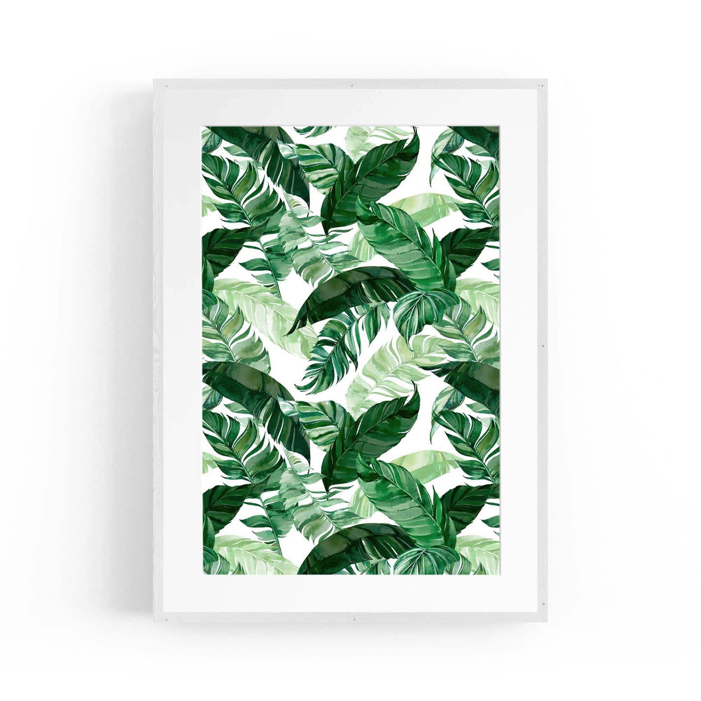 Tropical Leaf Pattern Green Plant Leaves Wall Art #1 - The Affordable Art Company