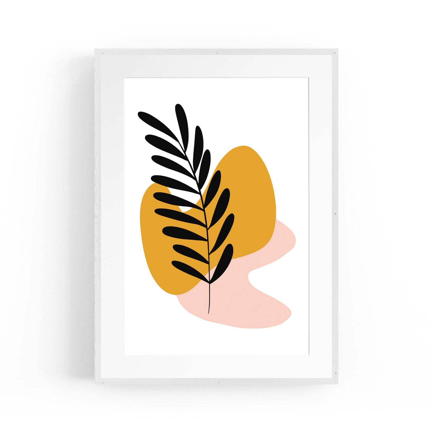 Abstract House Plant Minimal Living Room Wall Art #5 - The Affordable Art Company