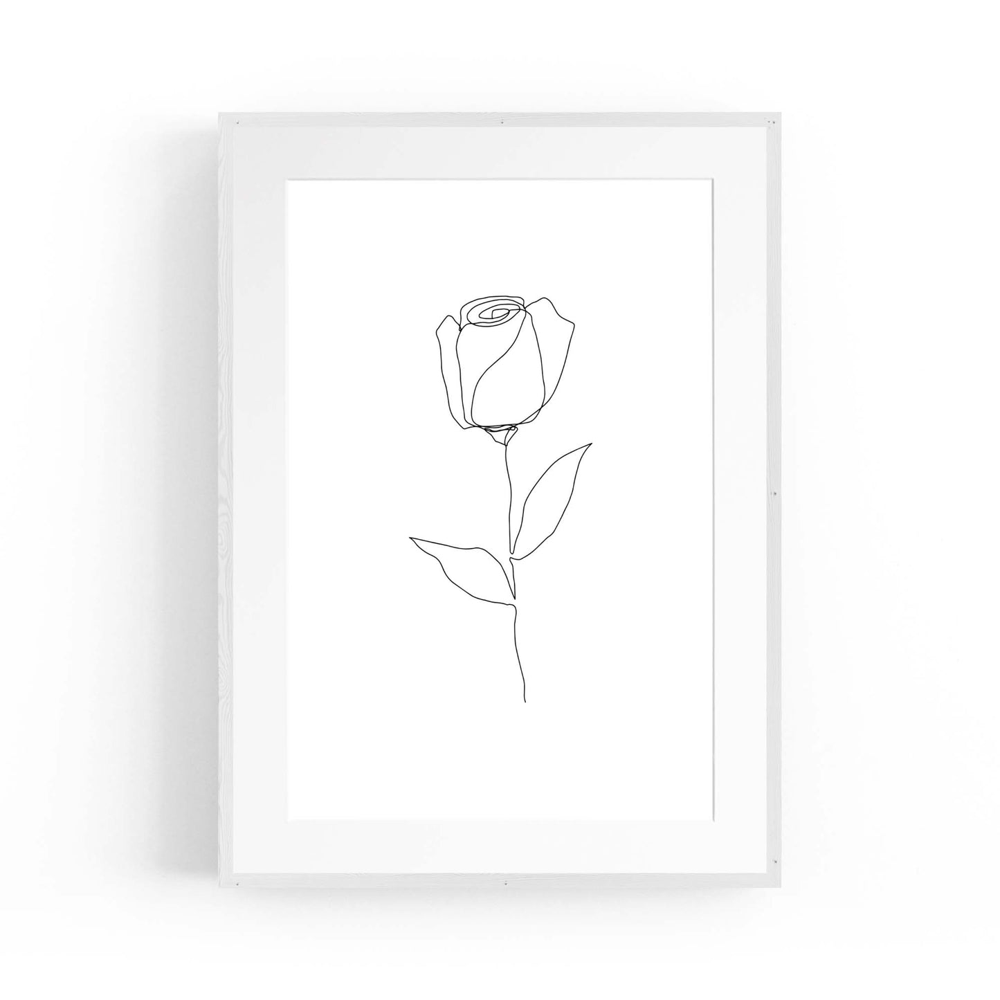 Minimal Floral Drawing Flower Abstract Wall Art #4 - The Affordable Art Company