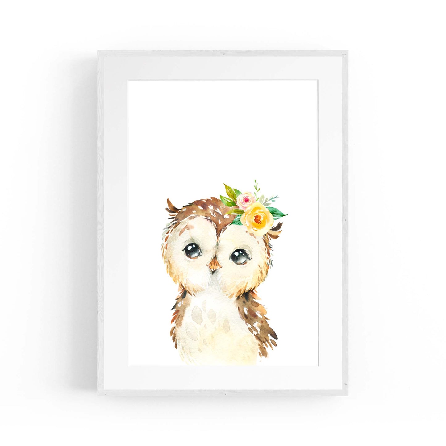 Cute Baby Owl Nursery Animal Gift Wall Art - The Affordable Art Company