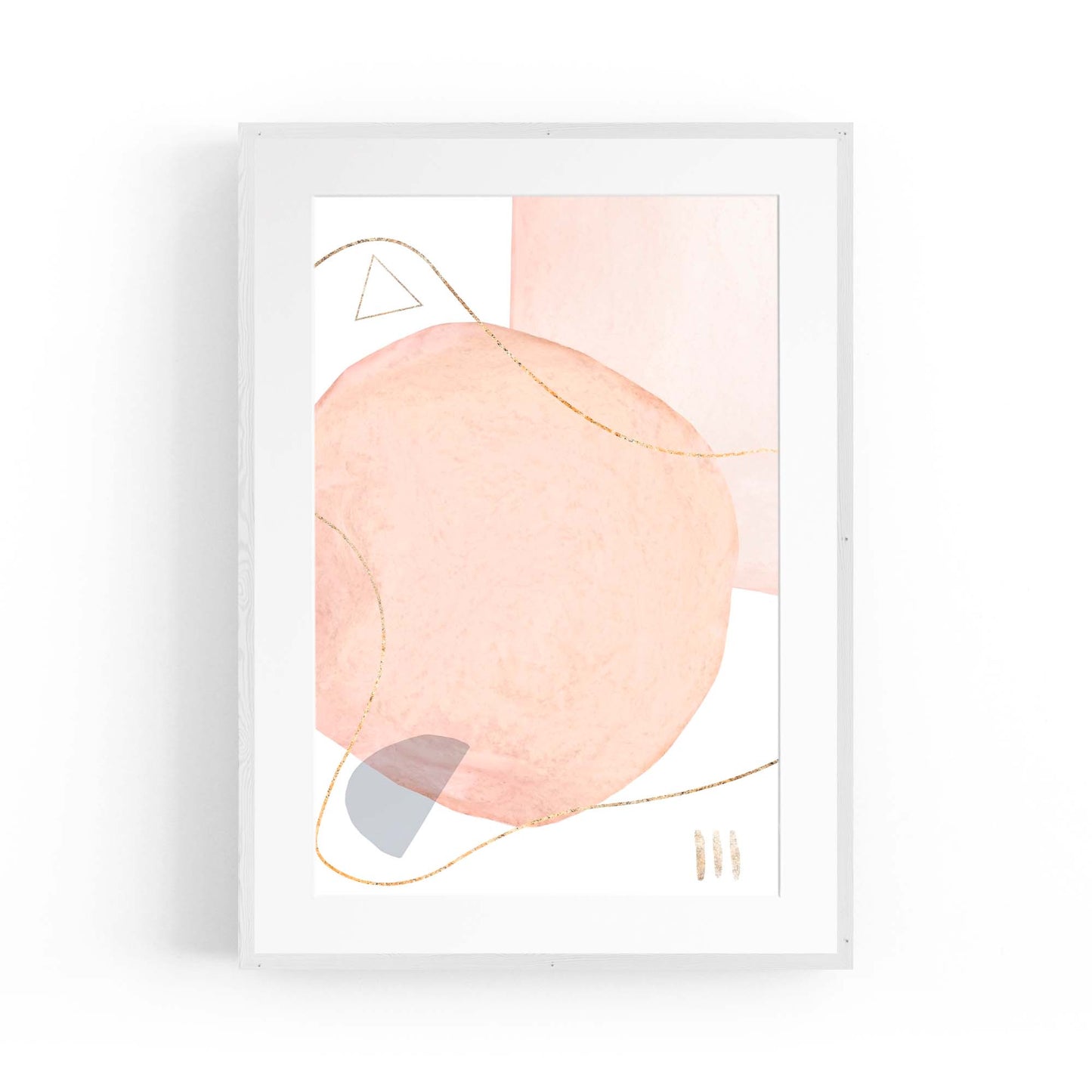 Minimal Pastel Abstract Retro Painting Wall Art #1 - The Affordable Art Company