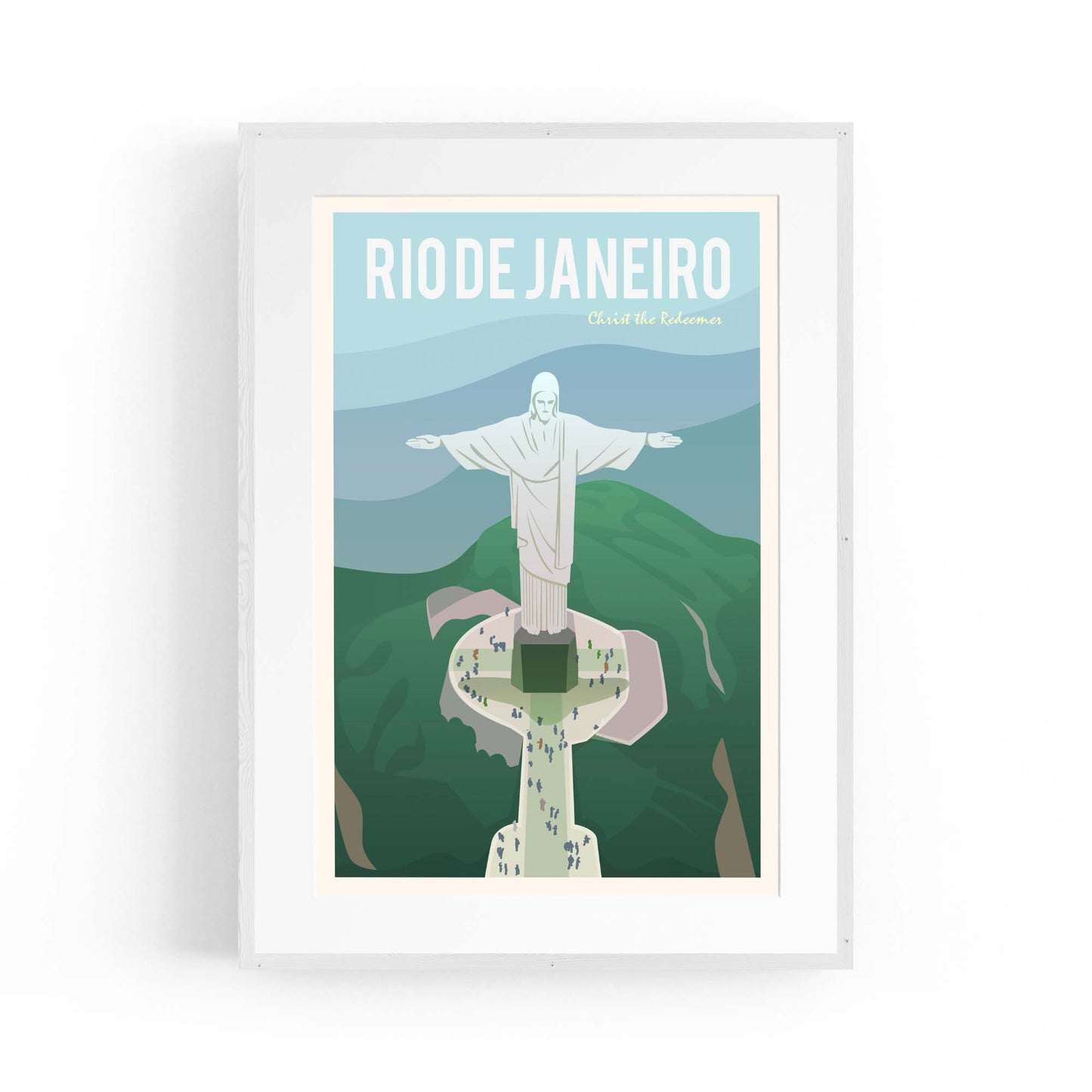 Retro Rio De Janeiro Brazil Vintage Travel Wall Art #1 - The Affordable Art Company