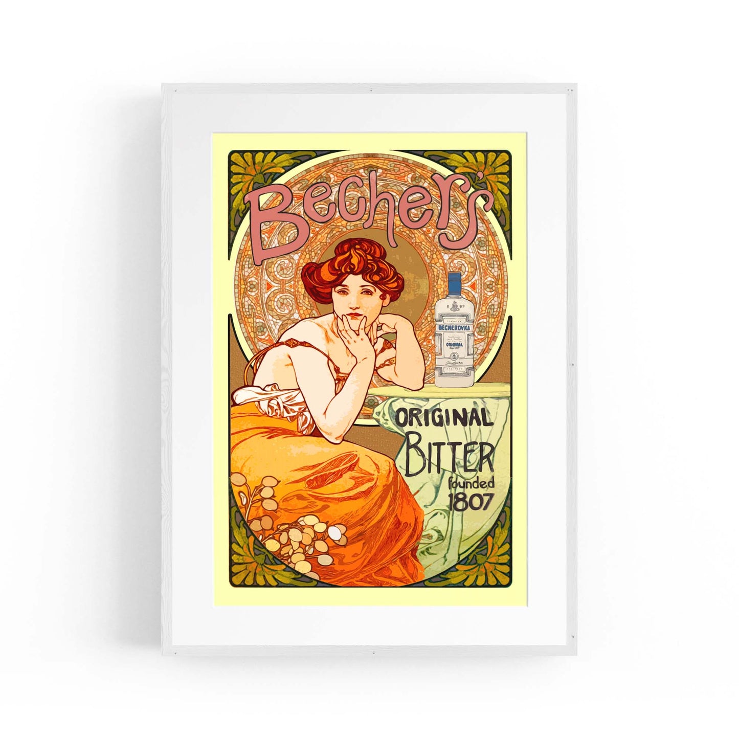 Bechers Bitter Vintage Cafe Style Kitchen Wall Art - The Affordable Art Company