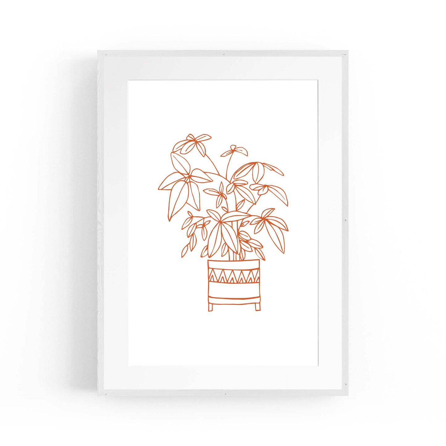 Abstract House Plant Minimal Living Room Wall Art #32 - The Affordable Art Company