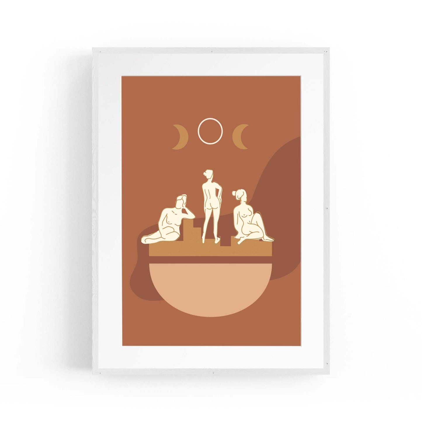 Abstract Greek Goddess Retro Minimal Wall Art #2 - The Affordable Art Company