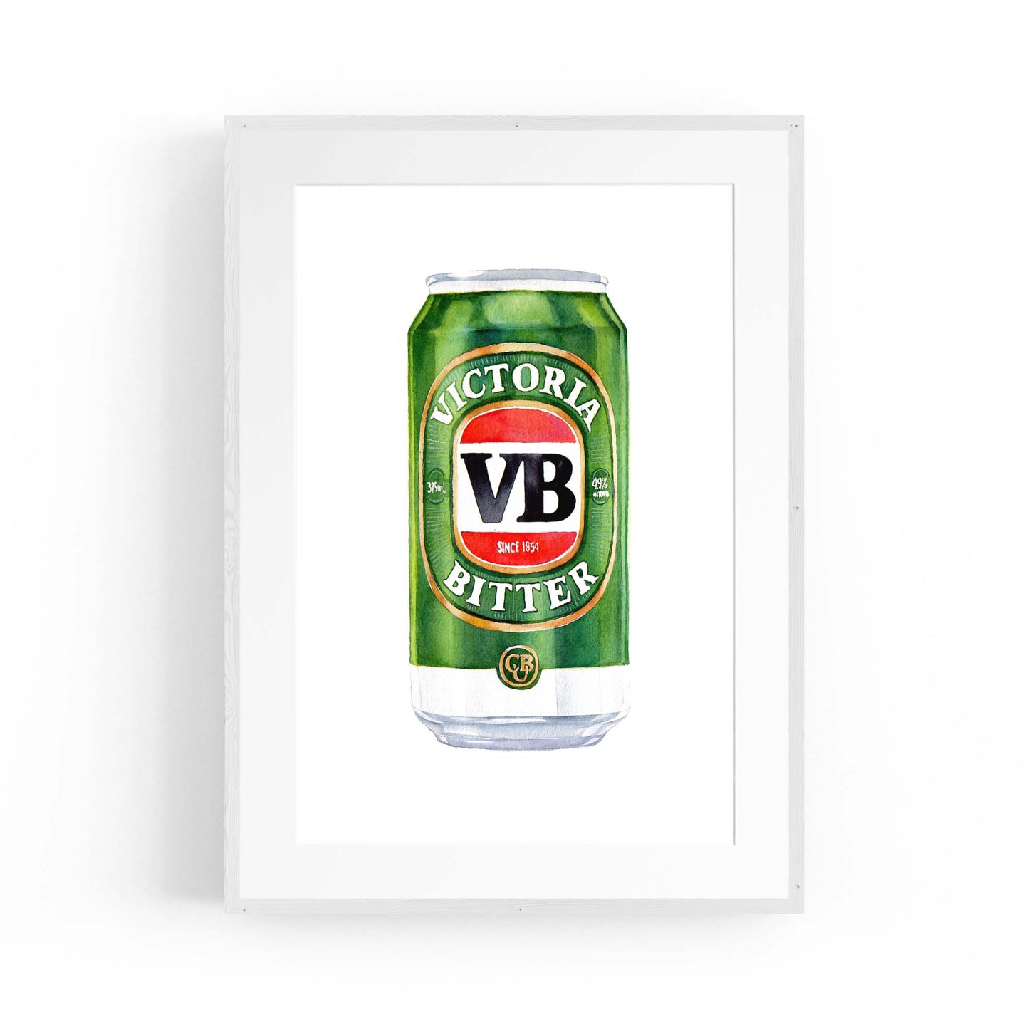 Victoria Bitter Tinnie Beer Painting Gift Wall Art - The Affordable Art Company