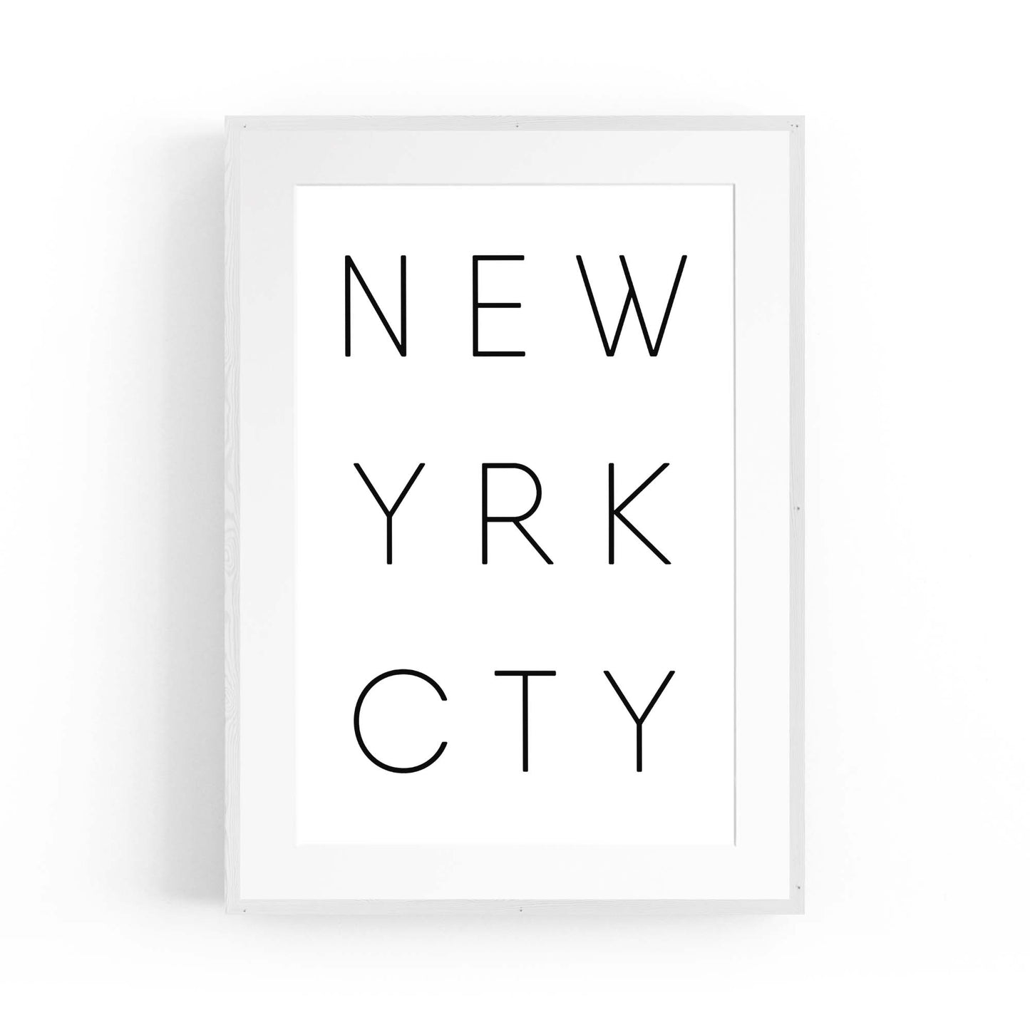 New York City Minimal YRK Artwork Wall Art - The Affordable Art Company