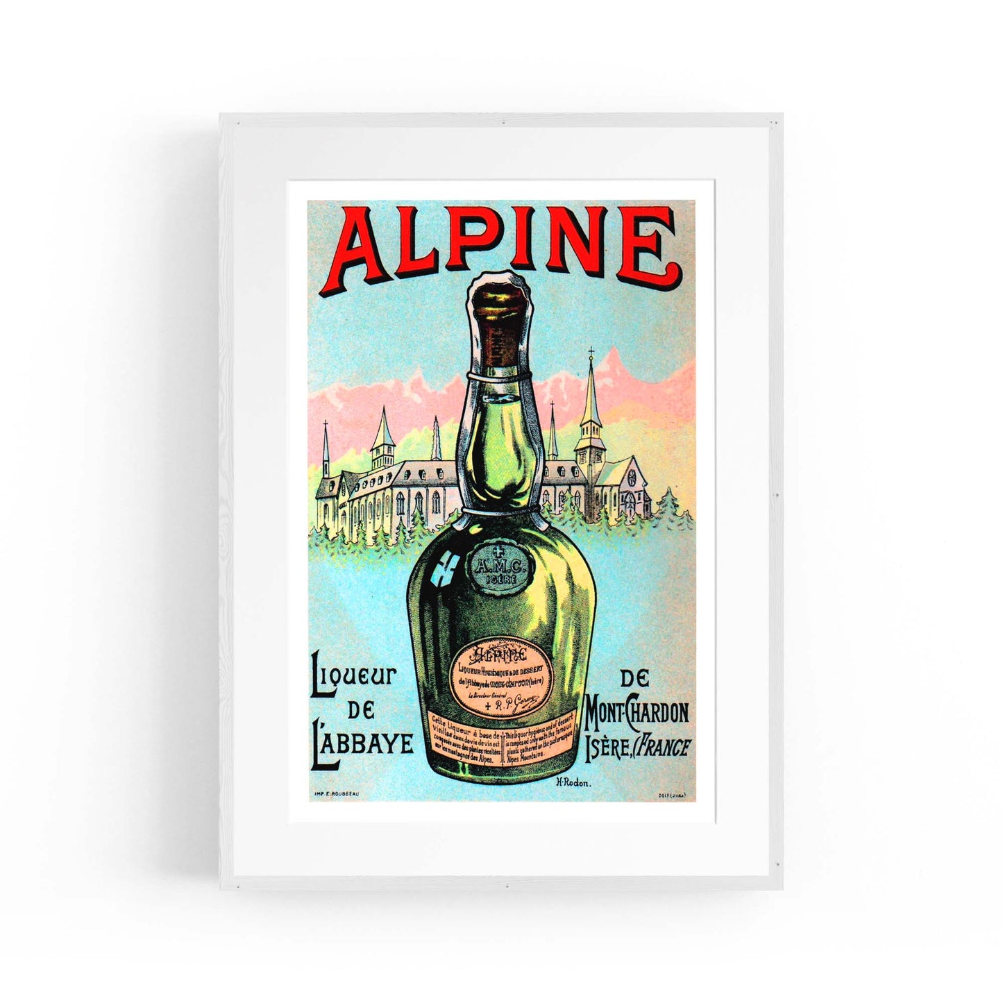 Alpine Liqueur Vintage Advert Wall Art - The Affordable Art Company