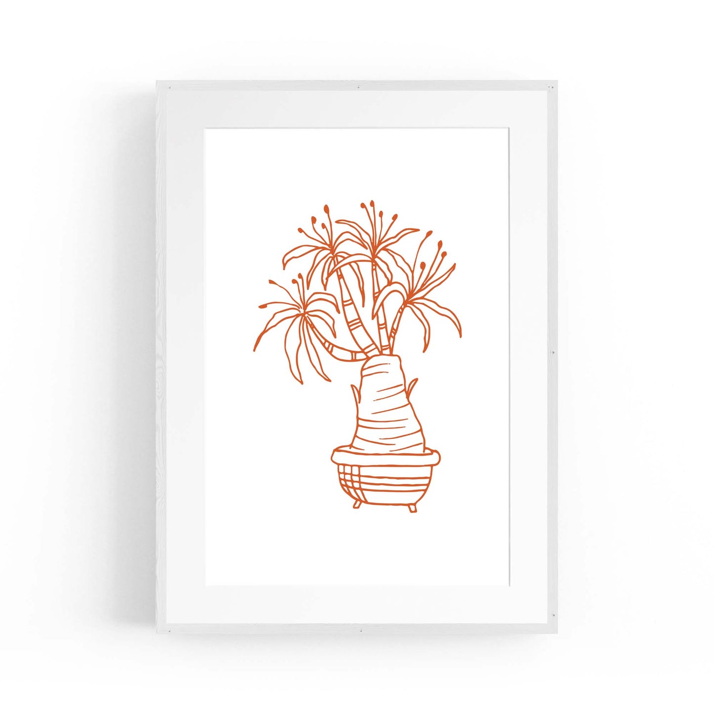 Abstract House Plant Minimal Living Room Wall Art #22 - The Affordable Art Company