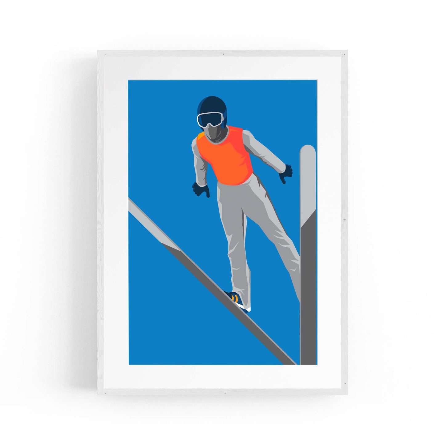 Retro Ski Winter Vintage Snow Cabin Wall Art #2 - The Affordable Art Company