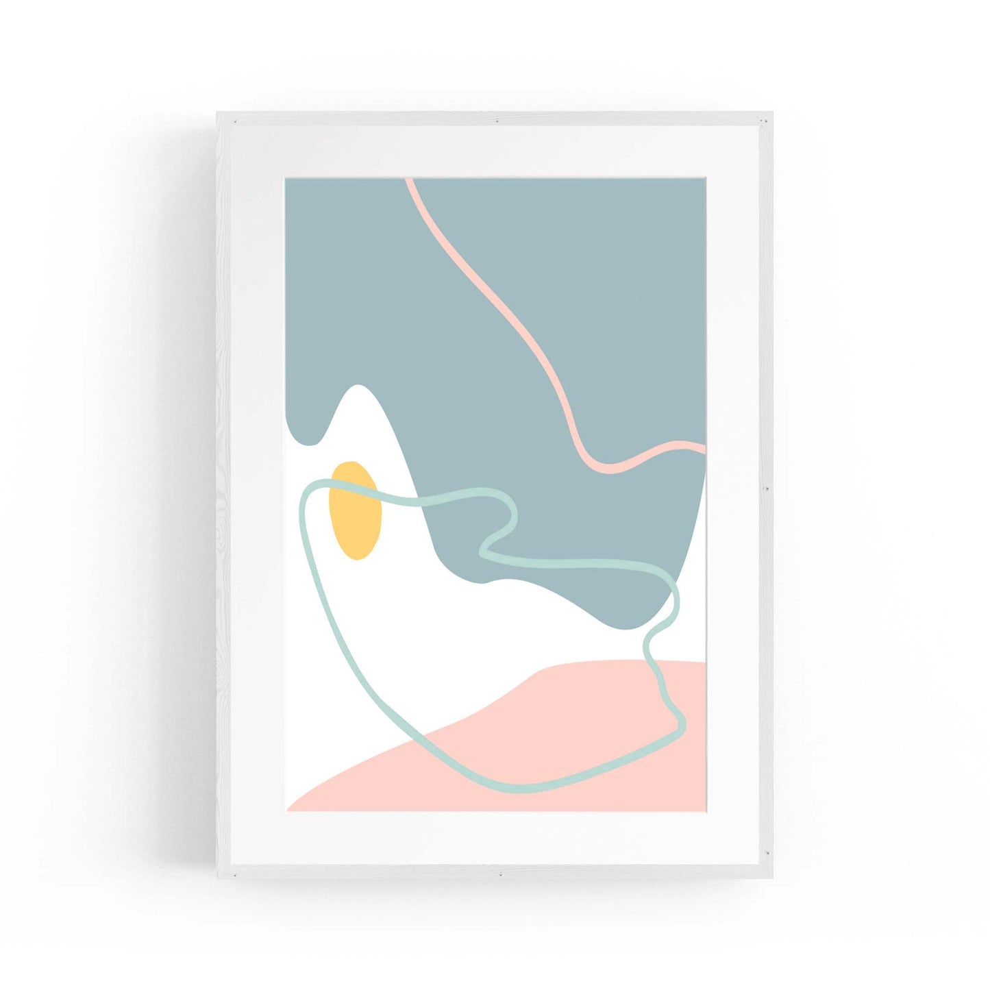 Calm Abstract Minimal Pastel Modern Wall Art #1 - The Affordable Art Company