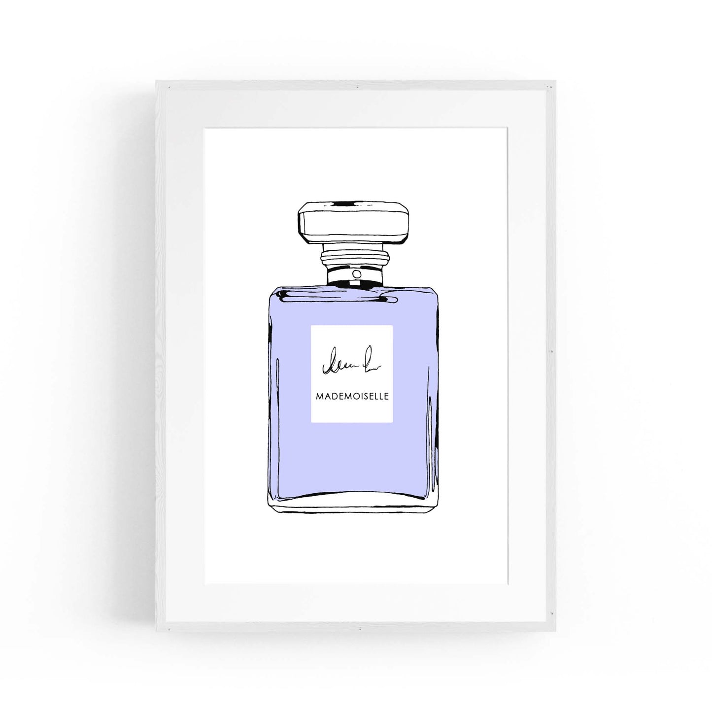 Purple Minimal Perfume Bottle Fashion Wall Art - The Affordable Art Company
