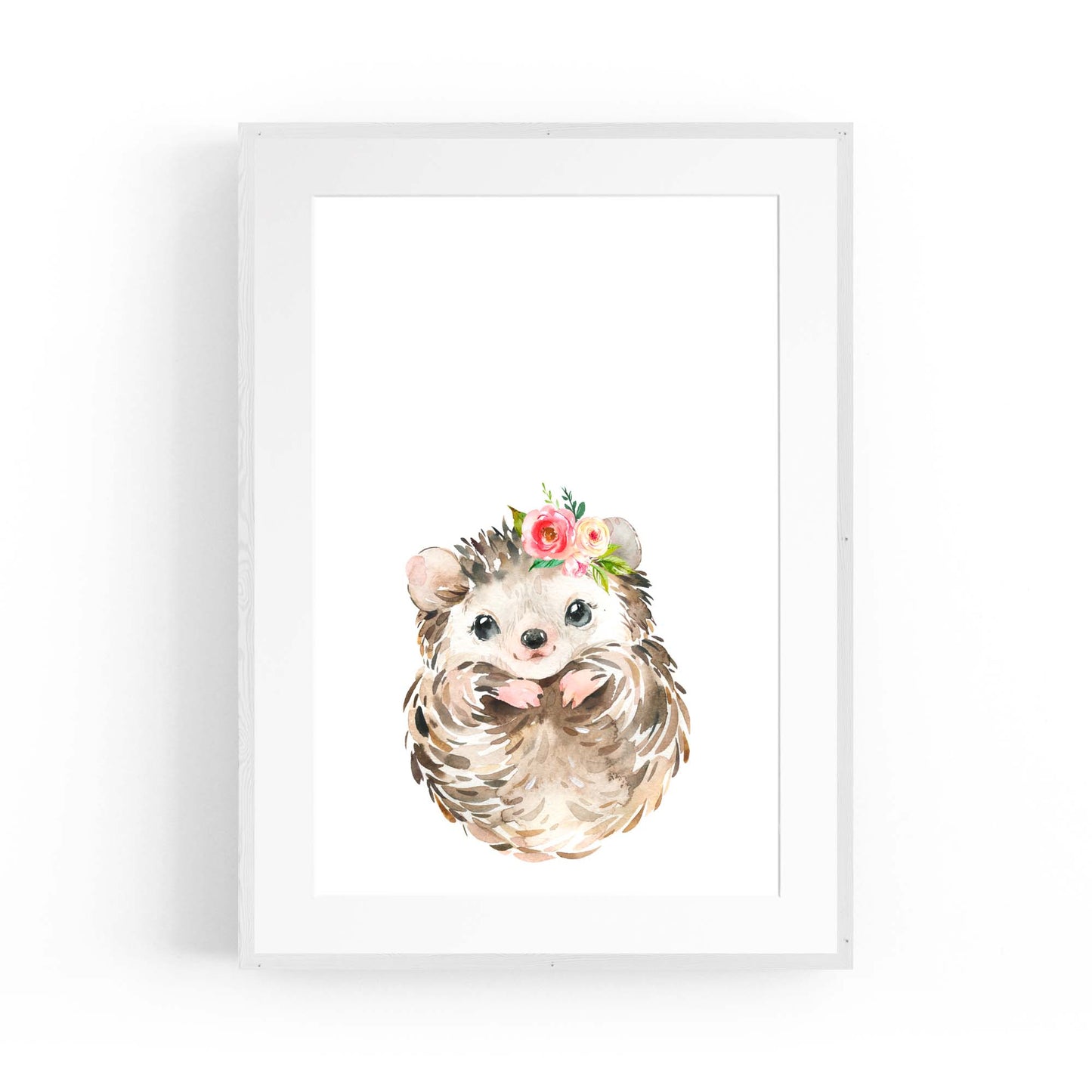 Cute Baby Hedgehog Nursery Animal Gift Wall Art - The Affordable Art Company