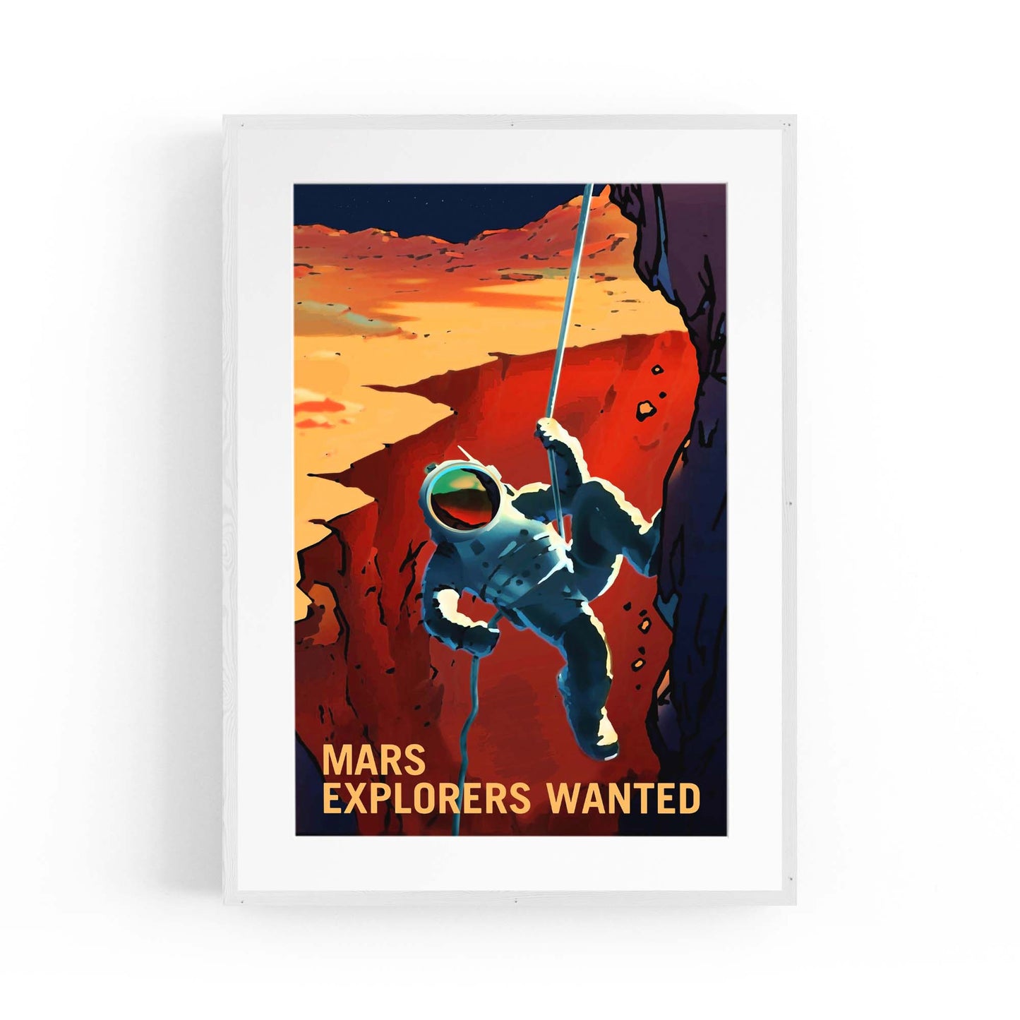 Retro Mars Explorers Wanted NASA Space Wall Art - The Affordable Art Company