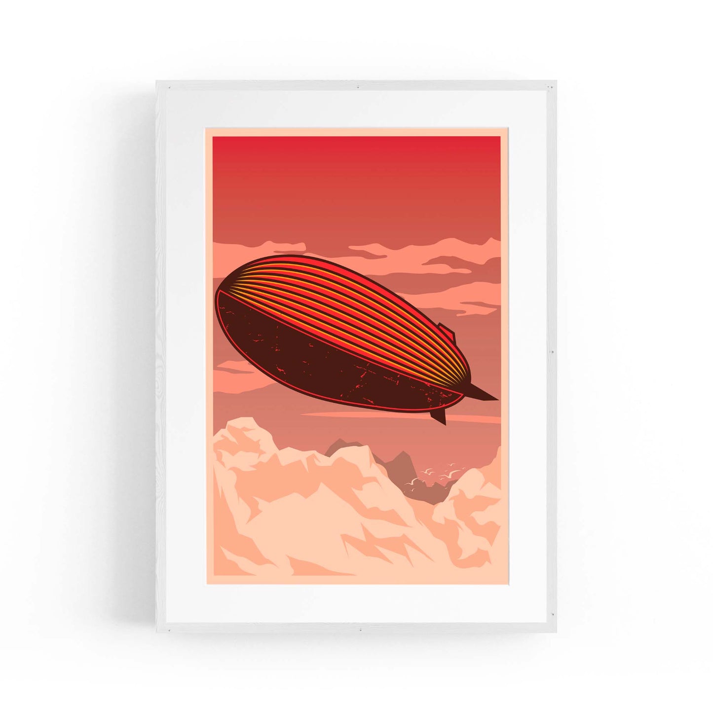 Art Deco Airship Vintage Retro New York Wall Art - The Affordable Art Company