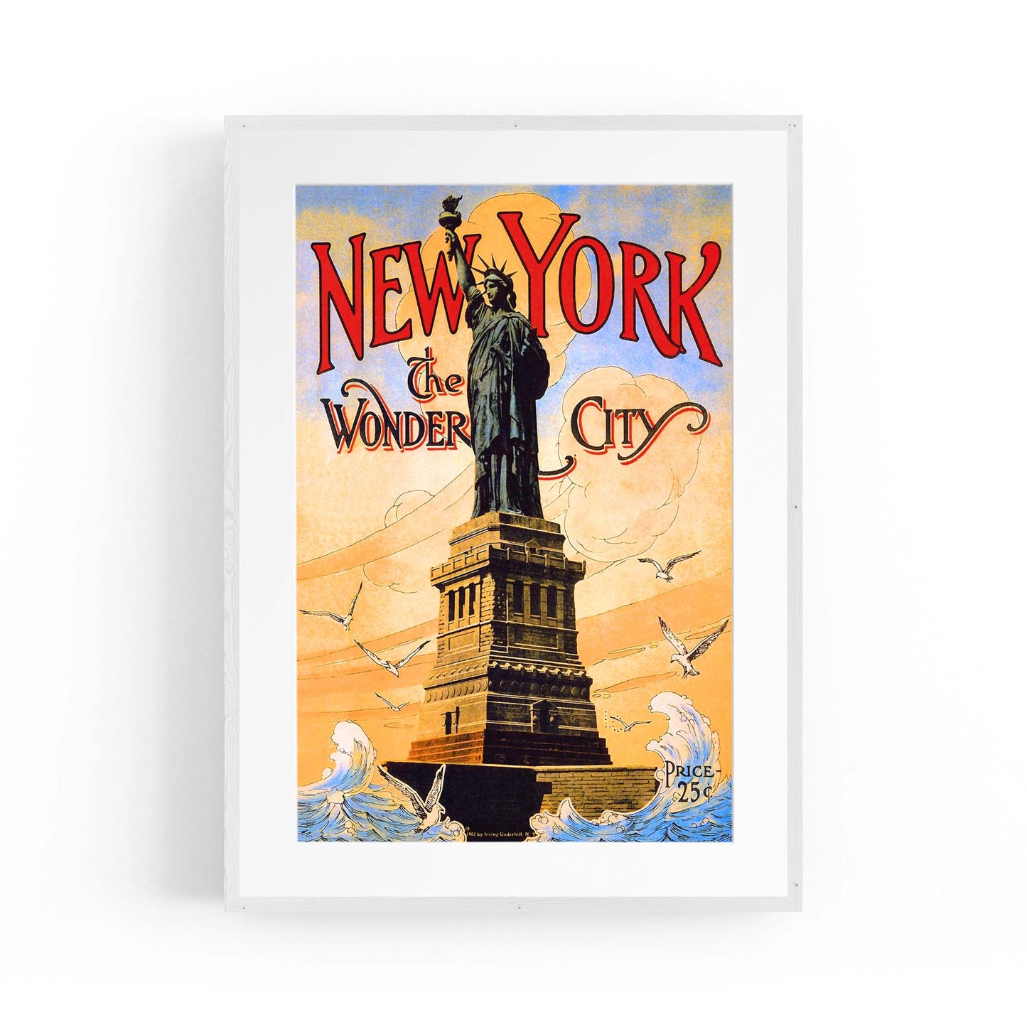 Statue of Liberty, New York Vintage Advert Wall Art - The Affordable Art Company