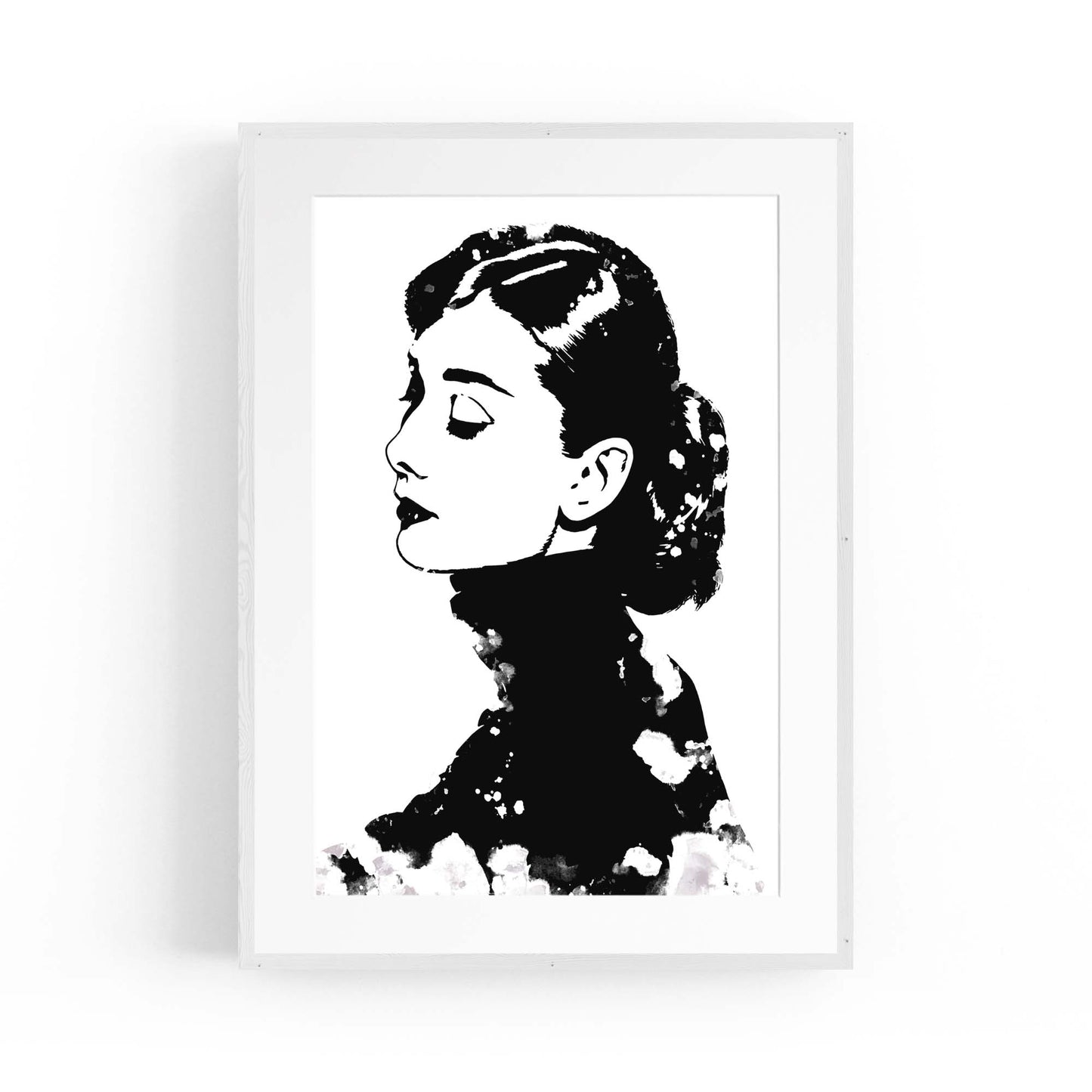 Audrey Hepburn Fashion Minimal Bedroom Wall Art #5 - The Affordable Art Company