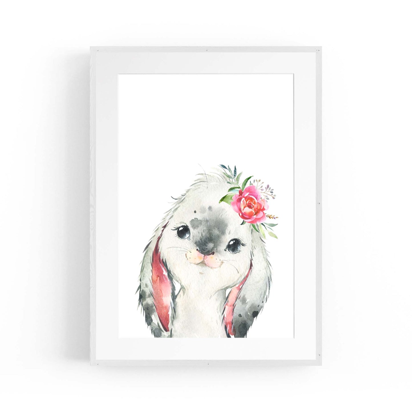 Cute Baby Bunny Rabbit Nursery Animal Wall Art - The Affordable Art Company