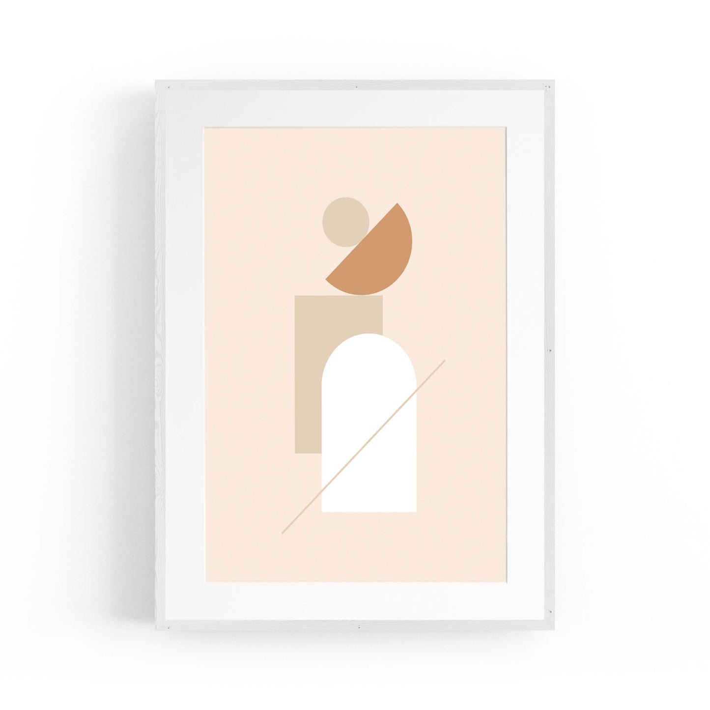 Minimal Pastel Abstract Retro Shapes Wall Art #5 - The Affordable Art Company