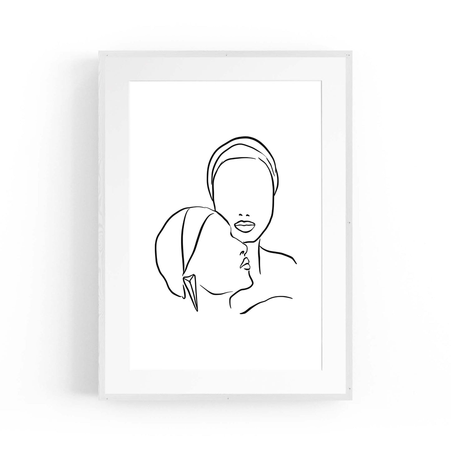Comfort Female Line Bedroom Minimal Wall Art - The Affordable Art Company