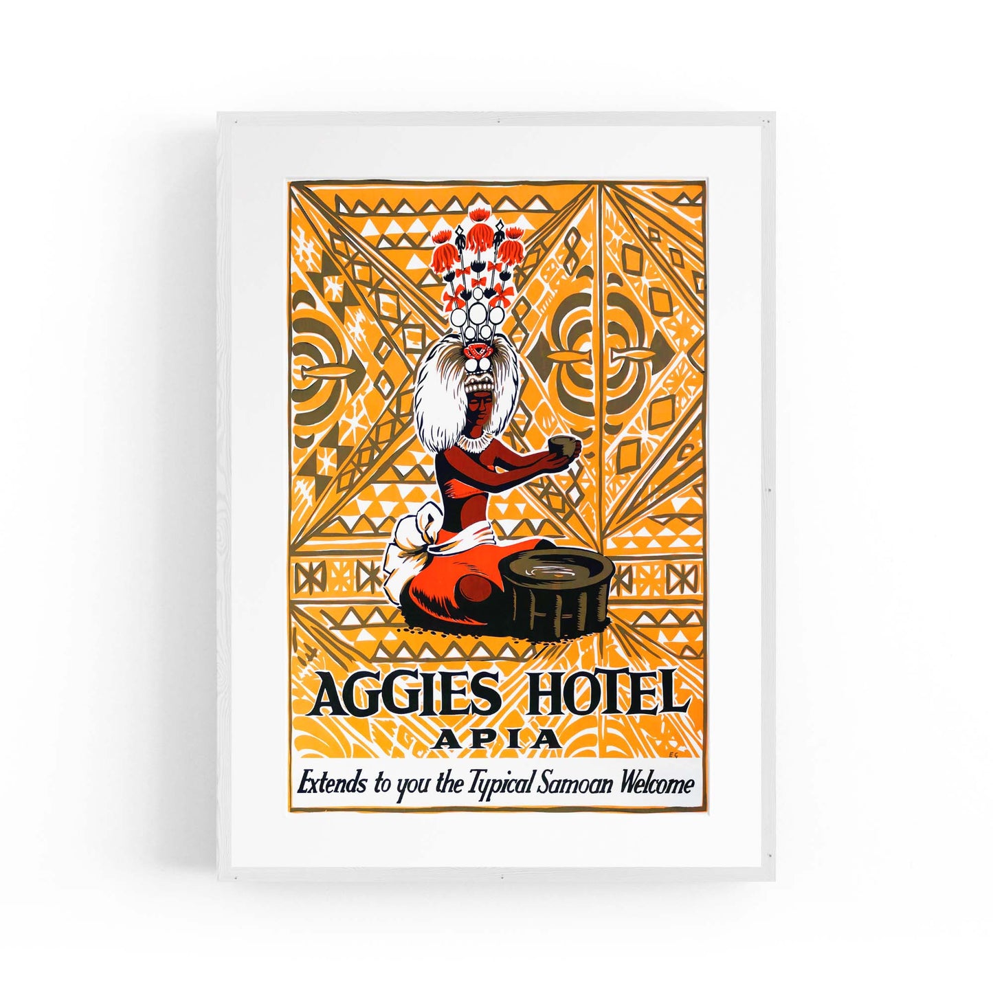 Apia Samoa Vintage Travel Advert Wall Art - The Affordable Art Company