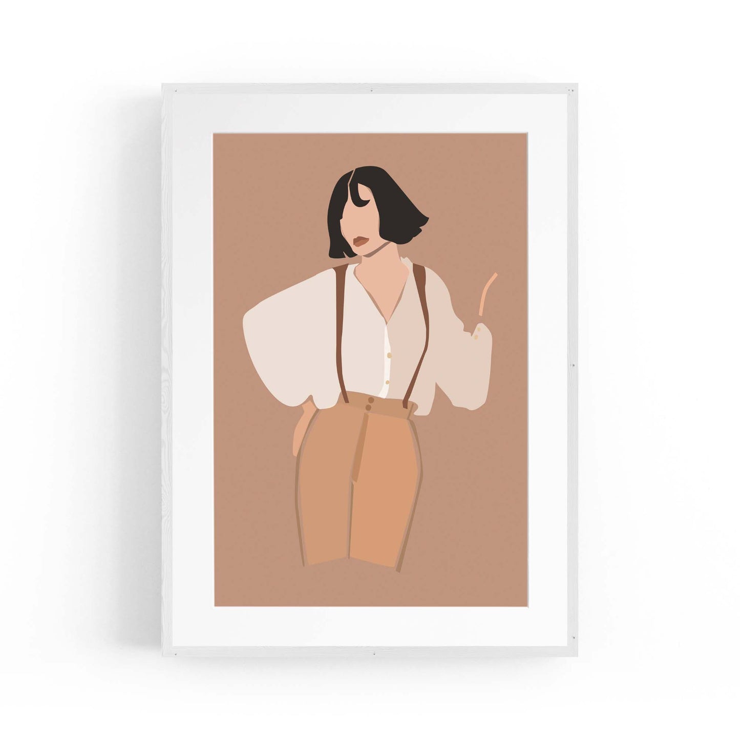 Abstract Confidence Girl Fashion Retro Wall Art - The Affordable Art Company